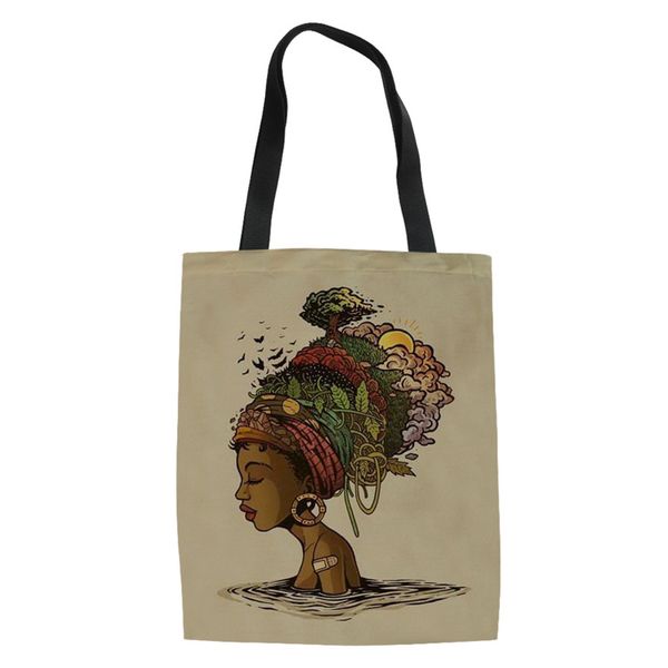 cusotm print foldable shopping bags for women vintage style shoulder tote bag ladies black art african girl printed shopper bags
cusotm print foldable shopping bags for women vintage style shoulder tote bag ladies black art african girl printed shopper bags