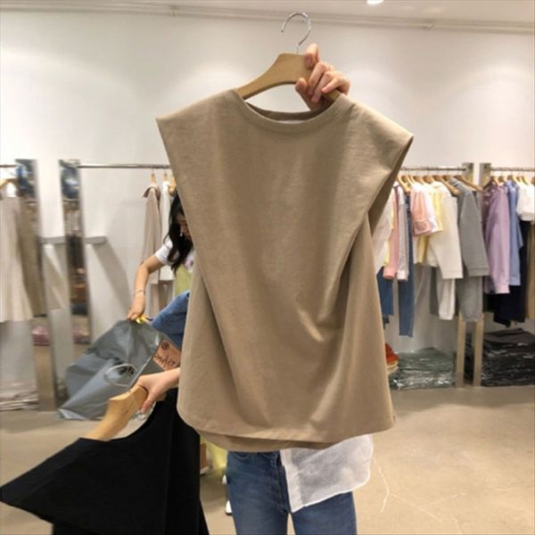 2020 casual round collar t-shirt pullover pullover solid color slim loose cross design sleeveless t-shirt female, White
2020 casual round collar t-shirt pullover pullover solid color slim loose cross design sleeveless t-shirt female, White