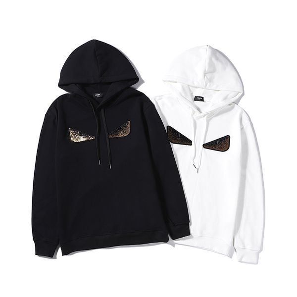 classic fends mens hoodie luxury designer brand pullover fashion little monster eyes logo sequins cotton comfortable simple wild sweater, White;black
classic fends mens hoodie luxury designer brand pullover fashion little monster eyes logo sequins cotton comfortable simple wild sweater, White;black
