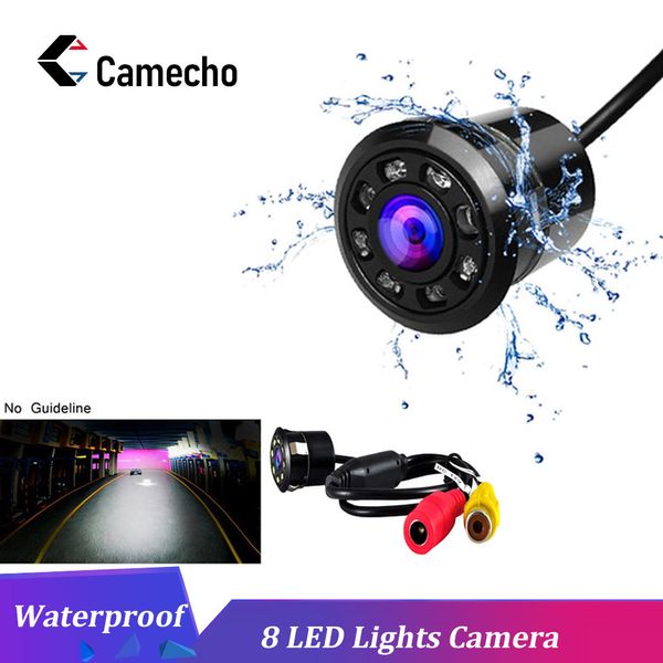 

camecho car rear view camera 8 led night vision reversing auto parking monitor ccd waterproof 170 degree hd video