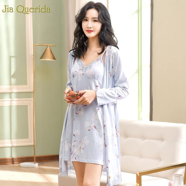 lounge wear set women's lingerie mini dress+robe sleepwear elegant lake blue floral printing 100% cotton plus size robe gown set, Black;red
lounge wear set women's lingerie mini dress+robe sleepwear elegant lake blue floral printing 100% cotton plus size robe gown set, Black;red