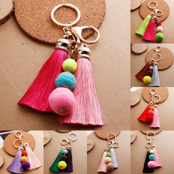 new arrival tassel pom poms keychain bohemian handbag bags pendant key rings 18 styles for choose support fba drop shipping d190q
new arrival tassel pom poms keychain bohemian handbag bags pendant key rings 18 styles for choose support fba drop shipping d190q