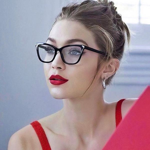 yok's women big cat eye optical prescription glasses frame transparent candy color decorative myopia reading frame oculos wn1327, Black
yok's women big cat eye optical prescription glasses frame transparent candy color decorative myopia reading frame oculos wn1327, Black