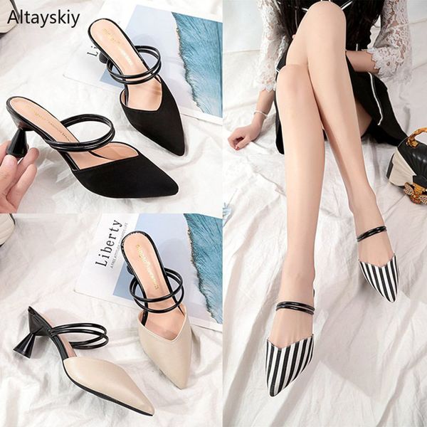 sandals women pointed toe mid heels simple korean style womens retro elegant outdoor summer breathable shoes leisure all-match y200405, Black
sandals women pointed toe mid heels simple korean style womens retro elegant outdoor summer breathable shoes leisure all-match y200405, Black