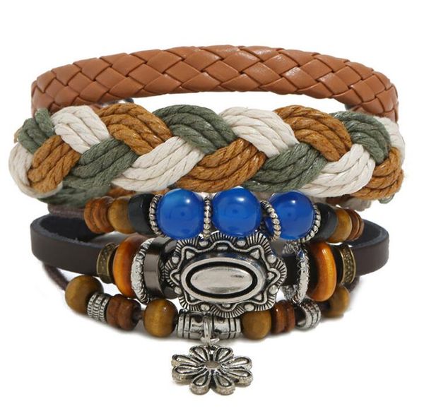 2020 100% genuine leather bracelet diy crystal flower pendant beading men's combination suit bracelet 3styles/1set, Black
2020 100% genuine leather bracelet diy crystal flower pendant beading men's combination suit bracelet 3styles/1set, Black