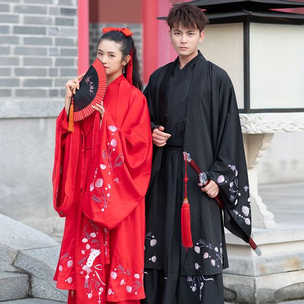 stage wear embroidery dance costumes men women hanfu folk fairy dress chinese rave festival outfit singer performance clothing dc3159, Black;red
stage wear embroidery dance costumes men women hanfu folk fairy dress chinese rave festival outfit singer performance clothing dc3159, Black;red