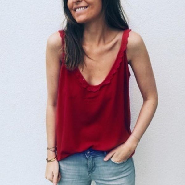 new 2020 summer women deep v lace vest casual sleeveless tank summer sling femela black white red colete feminino
new 2020 summer women deep v lace vest casual sleeveless tank summer sling femela black white red colete feminino