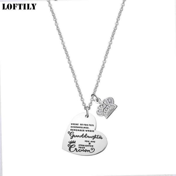 crown granddaughter inspirational necklace stainless steel letters gift for women family fashion women jewelry, Silver
crown granddaughter inspirational necklace stainless steel letters gift for women family fashion women jewelry, Silver