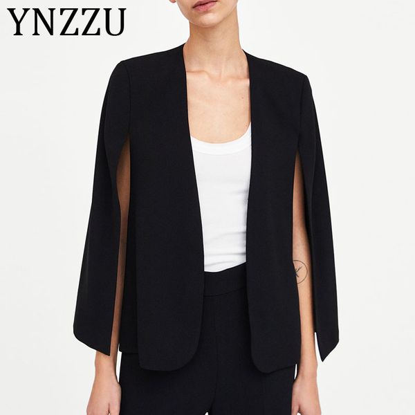 ynzzu elegant black poncho office lady cloak open front blazer 2019 autumn split lady workwear spring women suit coats ao973, White;black
ynzzu elegant black poncho office lady cloak open front blazer 2019 autumn split lady workwear spring women suit coats ao973, White;black