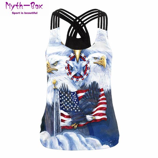 summer women sport eagle 3d print female yoga shirt running vest sleeveless t-shirts cross straps tank gym vest blouse, White;red
summer women sport eagle 3d print female yoga shirt running vest sleeveless t-shirts cross straps tank gym vest blouse, White;red