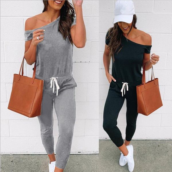 new women short sleeve jumpsuit off shoulder backless overalls lace up pencil pants black rompers womens jumpsuit, Black;white
new women short sleeve jumpsuit off shoulder backless overalls lace up pencil pants black rompers womens jumpsuit, Black;white