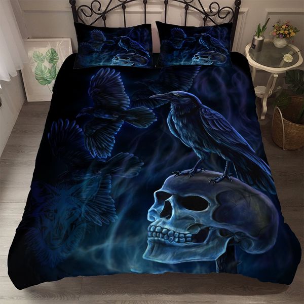 suger skull crow realistic 3d duvet cover set usa king full twin size uk single bed linen set
suger skull crow realistic 3d duvet cover set usa king full twin size uk single bed linen set