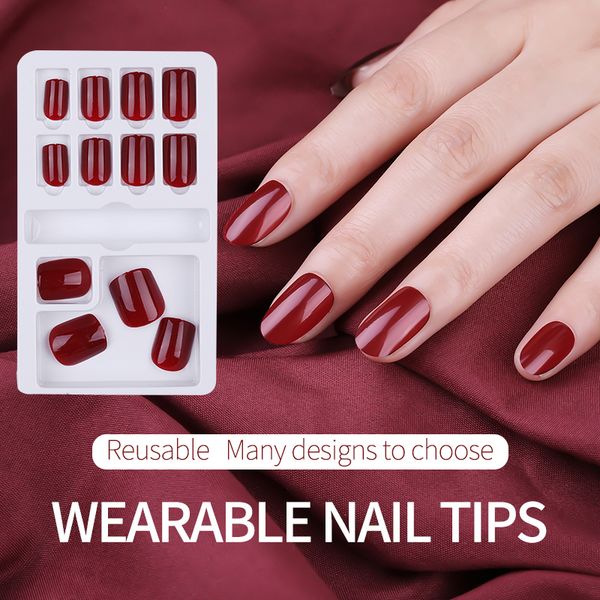 12pcs reusable fake nail decoration tips with sticker for long false tips press on nail art artificial manicure extension tip, Red;gold
12pcs reusable fake nail decoration tips with sticker for long false tips press on nail art artificial manicure extension tip, Red;gold
