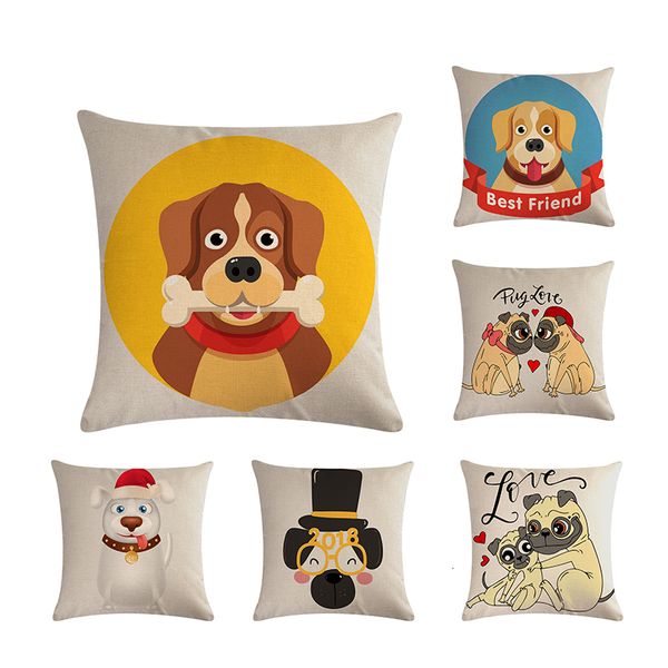 cushion cover pugs dog printed linen throw pillow case cartoon illustration pillows cover sofa home decorative pillowcase zy596 
cushion cover pugs dog printed linen throw pillow case cartoon illustration pillows cover sofa home decorative pillowcase zy596