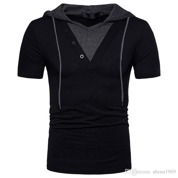 new two pieces of design men's european yard hat short sleeved t-shirts, White;black
new two pieces of design men's european yard hat short sleeved t-shirts, White;black