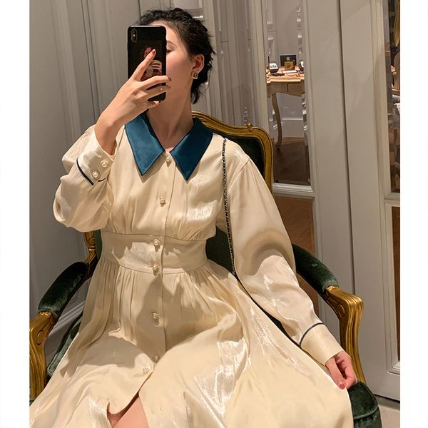 net red retro french waist pleated shirt dress mid-length spring 2020 new style womens high waist a- line skirt
net red retro french waist pleated shirt dress mid-length spring 2020 new style womens high waist a- line skirt