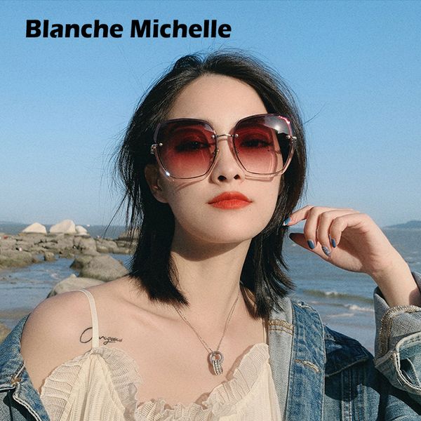 blanche michelle fashion oversized sunglasses women uv400 brand designer rimless square sun glasses female lentes de sol mujer cx200706, White;black
blanche michelle fashion oversized sunglasses women uv400 brand designer rimless square sun glasses female lentes de sol mujer cx200706, White;black