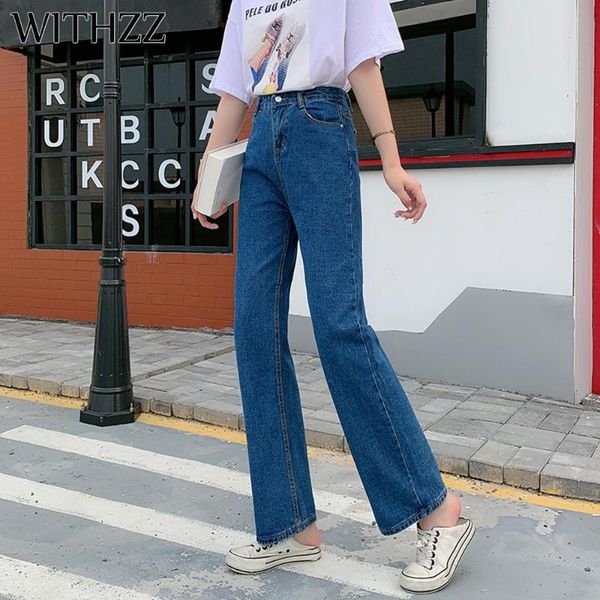 withzz spring summer wide-leg jeans women's high-waist denim pants retro loose droop straight trousers jeans, Blue
withzz spring summer wide-leg jeans women's high-waist denim pants retro loose droop straight trousers jeans, Blue