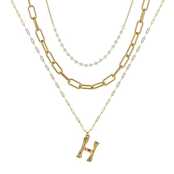 designer necklace jewelry pendant gold plated necklace 26 letters multi layers necklaces women choker with natural stone nz430-x, Silver
designer necklace jewelry pendant gold plated necklace 26 letters multi layers necklaces women choker with natural stone nz430-x, Silver
