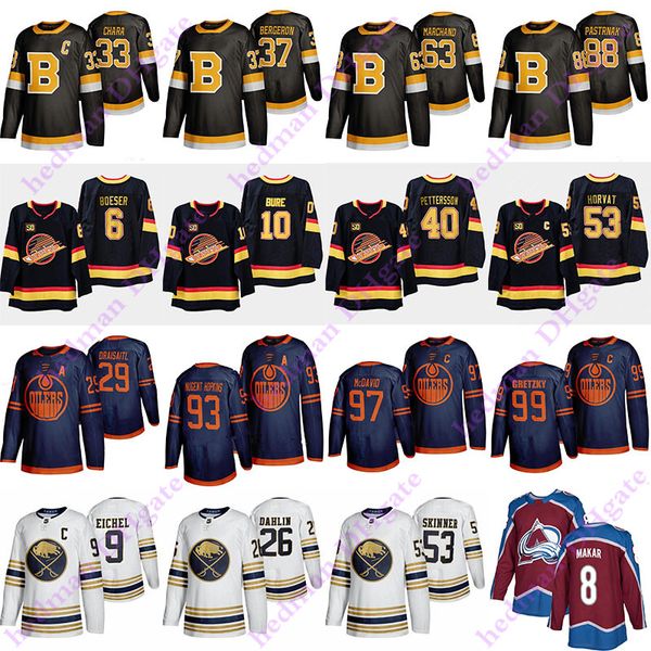 edmonton oilers 97 mcdavid boston bruins 88 pastrnak vancouver canucks 40 pettersson buffalo sabers 9 jack eichel 8 cale makar hockey jersey, Black;red
edmonton oilers 97 mcdavid boston bruins 88 pastrnak vancouver canucks 40 pettersson buffalo sabers 9 jack eichel 8 cale makar hockey jersey, Black;red