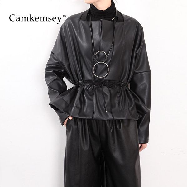 camkemsey autumn casual black pu leather jackets women batwing sleeve motorcycle soft faux leather jackets 2019 basic coats
camkemsey autumn casual black pu leather jackets women batwing sleeve motorcycle soft faux leather jackets 2019 basic coats