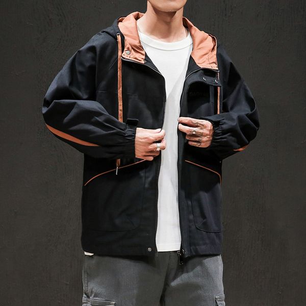 autumn new green solid patchwork hooded pockets cargo fashion windbreaker zipper oversize men fashion loose soft jackets, Black;brown
autumn new green solid patchwork hooded pockets cargo fashion windbreaker zipper oversize men fashion loose soft jackets, Black;brown