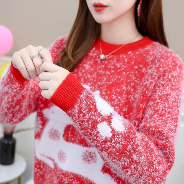 women's sweaters 2021 spring and autumn mink student slim self-cultivation temperament was thin casual velvet loose sweater, White;black
women's sweaters 2021 spring and autumn mink student slim self-cultivation temperament was thin casual velvet loose sweater, White;black