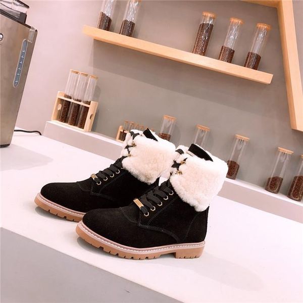 winter plus velvet new australian snow boots women's middle tube non-slip flat warm women's short boots fashion martin boots, Black
winter plus velvet new australian snow boots women's middle tube non-slip flat warm women's short boots fashion martin boots, Black