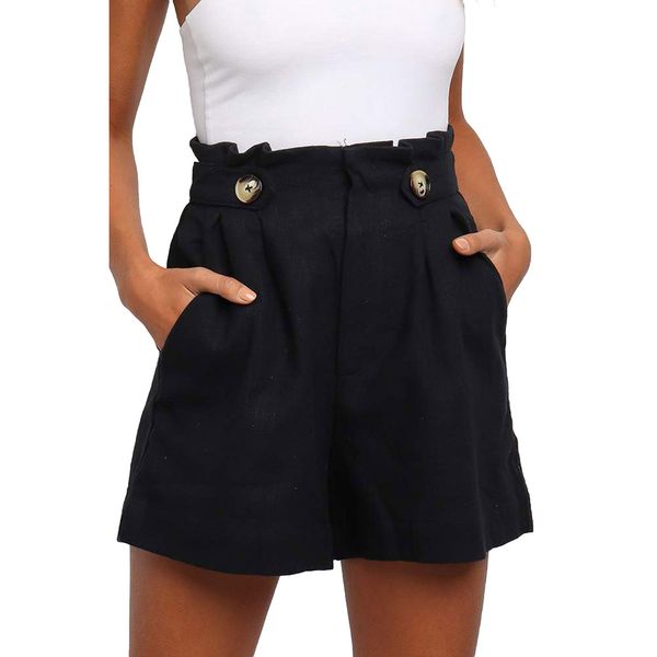women's shorts summer shorts casual high women solid loose pockets lady summer casual shorts sy77220, White;black
women's shorts summer shorts casual high women solid loose pockets lady summer casual shorts sy77220, White;black