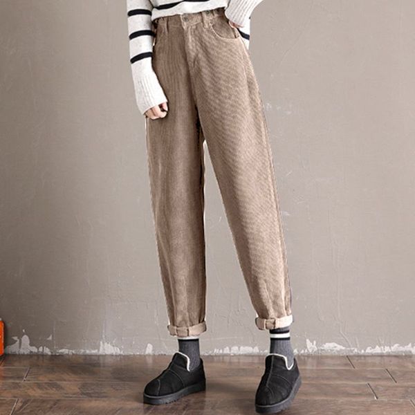 women solid long corduroy pants zanzea vintage casual loose turnip trousers zipper harem pantalon female palazzo streetwear 7, Black;white
women solid long corduroy pants zanzea vintage casual loose turnip trousers zipper harem pantalon female palazzo streetwear 7, Black;white