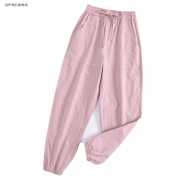 pink gray plus size cotton linen pencil pants for women elastic waist loose nine joggers trouser female streetwear sweatpants, Black;white
pink gray plus size cotton linen pencil pants for women elastic waist loose nine joggers trouser female streetwear sweatpants, Black;white