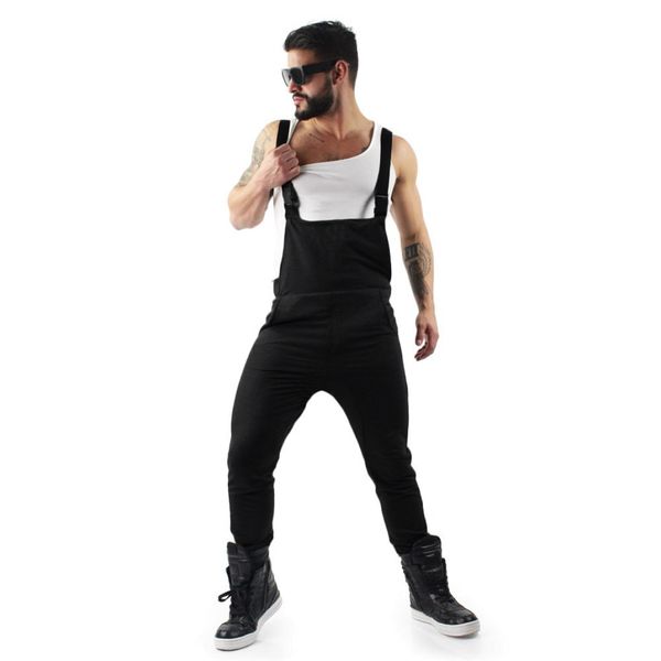 fashionable men's suspender jumpers slim men's cotton pants trousers belted pants, Black
fashionable men's suspender jumpers slim men's cotton pants trousers belted pants, Black