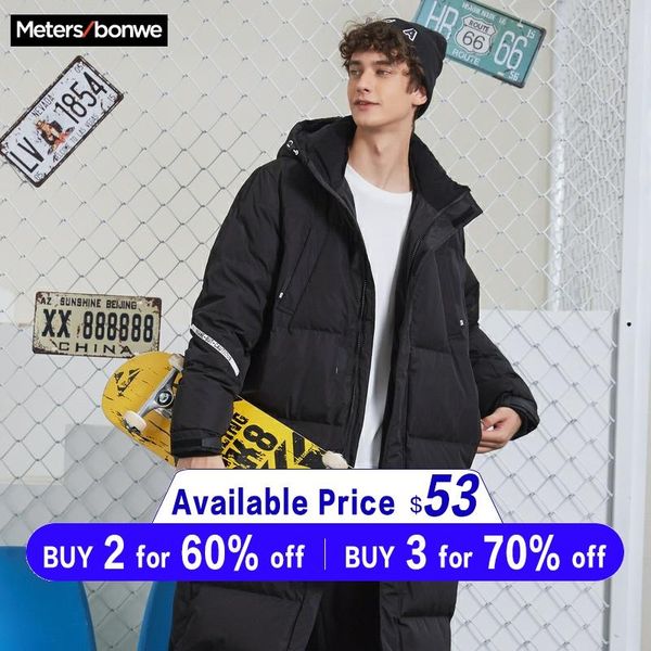 metersbonwe 2019 thick down jacket men winter long warm 80% gray duck down coat hooded solid fashion man coat outwear, Black
metersbonwe 2019 thick down jacket men winter long warm 80% gray duck down coat hooded solid fashion man coat outwear, Black