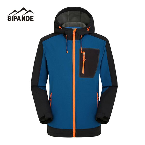 winter thermal softshell hiking jackets outdoor sport hoodied camping trekking waterproof fleece coats for men, Blue;black
winter thermal softshell hiking jackets outdoor sport hoodied camping trekking waterproof fleece coats for men, Blue;black