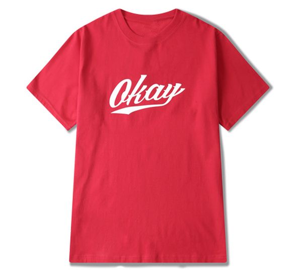okay printed t shirt for summer fashion slim short sleeve tees 3 colors men women casual tshrt ing, White;black
okay printed t shirt for summer fashion slim short sleeve tees 3 colors men women casual tshrt ing, White;black