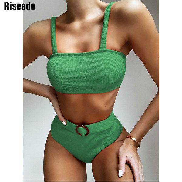 riseado new belted bikinis 2020 mujer high waist bikini set bandeau swimwear women soild bathing suits brazilian biquini, White;black
riseado new belted bikinis 2020 mujer high waist bikini set bandeau swimwear women soild bathing suits brazilian biquini, White;black