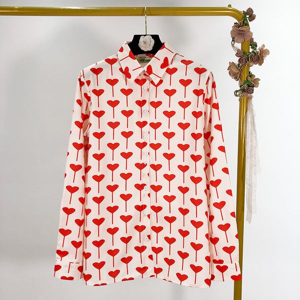 cute red heart printed fashion women blouse full sleeves spring turn-down neck loose shirt for lady, White
cute red heart printed fashion women blouse full sleeves spring turn-down neck loose shirt for lady, White