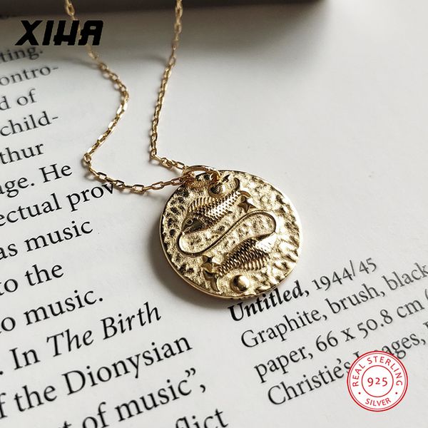fish 925 sterling silver zodiac necklace pendant for women 12 constellation pisces gold color vintage long coin necklace 2019
fish 925 sterling silver zodiac necklace pendant for women 12 constellation pisces gold color vintage long coin necklace 2019