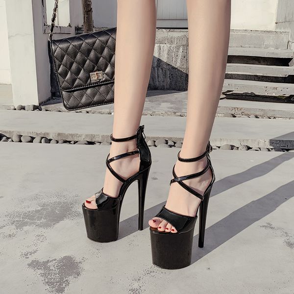 20cm heel gladiator sandals women stripper shoes summer thin heel cross strap high heels sandals women platform, Black
20cm heel gladiator sandals women stripper shoes summer thin heel cross strap high heels sandals women platform, Black
