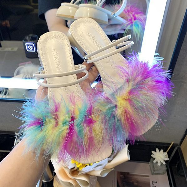 shoes lady woman's slippers low slides fur flip flops fashion square heel girl soft 2020 summer plush block fabric pu, Black
shoes lady woman's slippers low slides fur flip flops fashion square heel girl soft 2020 summer plush block fabric pu, Black