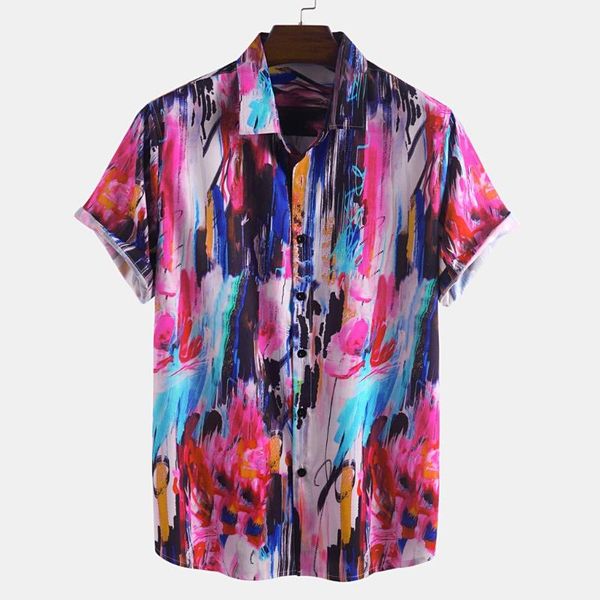 men's casual shirts shirt mens striped printed turn down collar short sleeve streetwear camisa masculina male blouse, White;black
men's casual shirts shirt mens striped printed turn down collar short sleeve streetwear camisa masculina male blouse, White;black