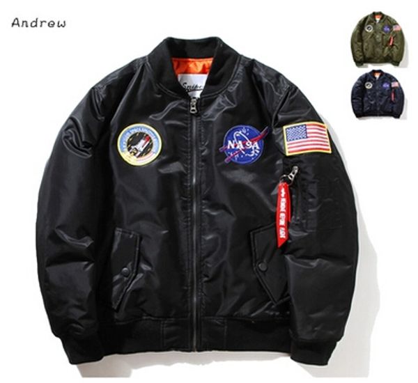 nasa mens ma1 bomber jacket insignia usaf kanye west hip hop sport male windbreaker jacket flag mens spring thin section jacket xxxxl, Black;brown
nasa mens ma1 bomber jacket insignia usaf kanye west hip hop sport male windbreaker jacket flag mens spring thin section jacket xxxxl, Black;brown