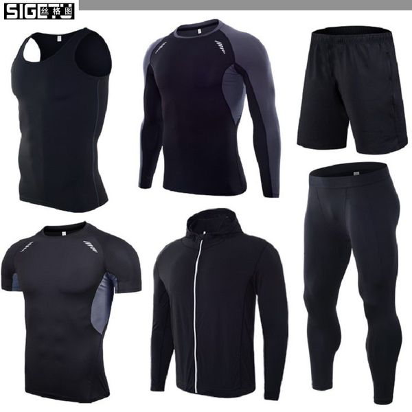 6 pcs/set men's tracksuit gym sets fitness compression sports suit clothes running jogging sport wear exercise workout tights, Black;blue
6 pcs/set men's tracksuit gym sets fitness compression sports suit clothes running jogging sport wear exercise workout tights, Black;blue