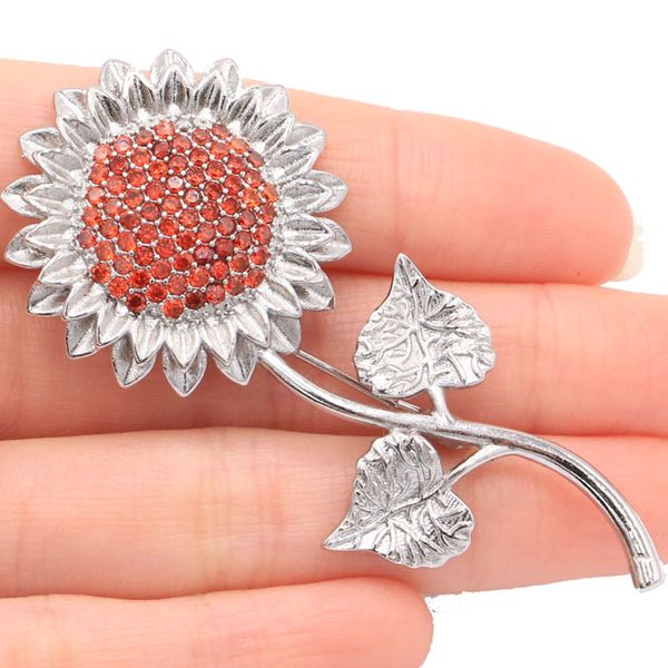 shecrown big sunflower 10.2g orange spessartine garnet woman's 925 silver brooch 66x30mm, Slivery;golden
shecrown big sunflower 10.2g orange spessartine garnet woman's 925 silver brooch 66x30mm, Slivery;golden