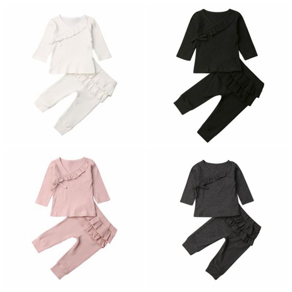 infant baby set two piece long sleeved trousers boys girls ruffled solid color shirt pants, White
infant baby set two piece long sleeved trousers boys girls ruffled solid color shirt pants, White