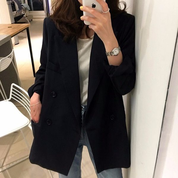 women's suits & blazers plus size women black blazer double breasted casual long and jackets office lady notched jacket 3xl spring, White;black
women's suits & blazers plus size women black blazer double breasted casual long and jackets office lady notched jacket 3xl spring, White;black