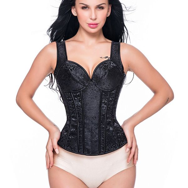 women's retro steampunk zipper halterneck jacquard overbust corset vest lace up plastic boned lingerie bustier plus size s-6xl multicol, Black;white
women's retro steampunk zipper halterneck jacquard overbust corset vest lace up plastic boned lingerie bustier plus size s-6xl multicol, Black;white