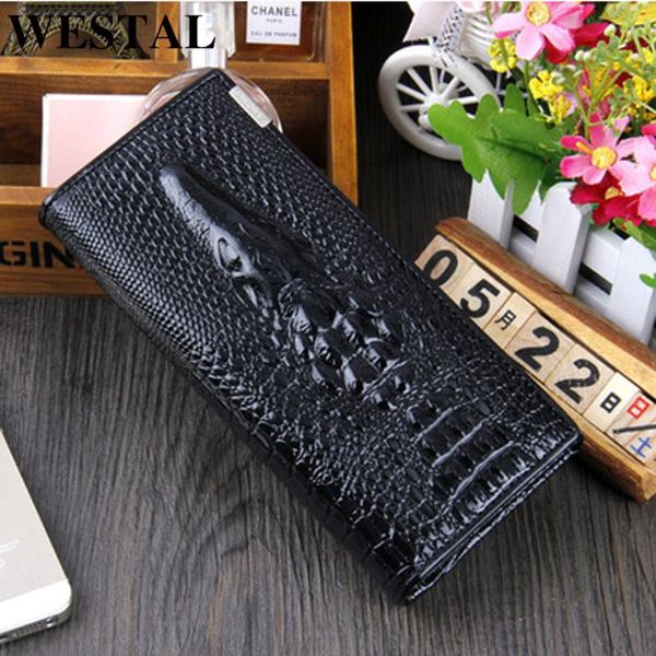 westal women wallet genuine leather purse for women fashion alligator pattern clutch bag for phone holder 1228, Red;black
westal women wallet genuine leather purse for women fashion alligator pattern clutch bag for phone holder 1228, Red;black