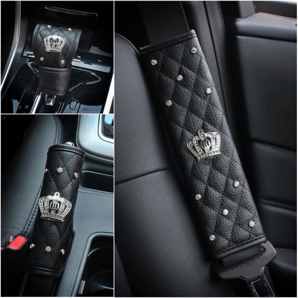 crown crystal rhinestones leather car interior girls accessories safety seat belt cover gear shift collars case handbrake cover
crown crystal rhinestones leather car interior girls accessories safety seat belt cover gear shift collars case handbrake cover