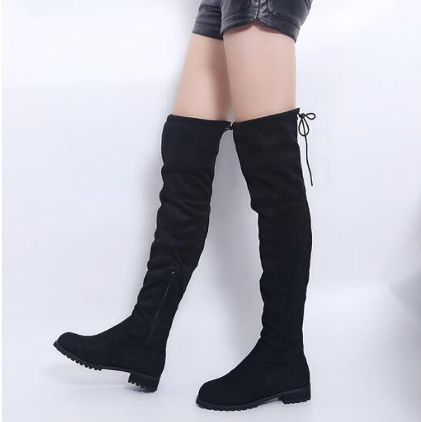 3 colour thigh high boots female winter boots women over the knee flat stretch fashion shoes 2018 new riding 43, Black
3 colour thigh high boots female winter boots women over the knee flat stretch fashion shoes 2018 new riding 43, Black